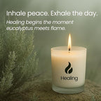 Natur IX Cleansing Scented Candles for Home | Sage & Palo Santo | Natural Non Toxic Soy Candles with Essential Oils | 50 H Long Burning | (Healing | Eucalyptus & Sage)