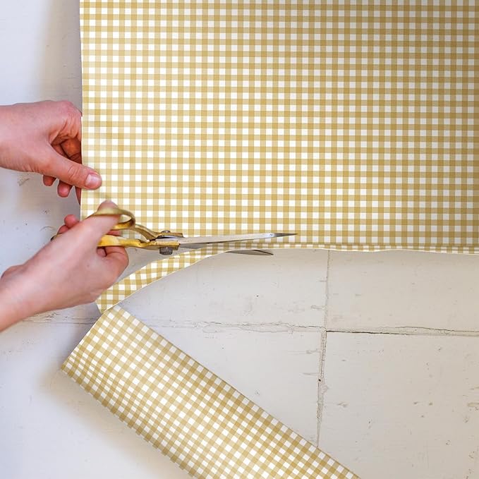 Fragrant Sandalwood SCENTED DRAWER LINERS in a BARLEY GINGHAM Design | Pack of 5 Sheets | Contains Essential Oils | MADE IN THE UK.