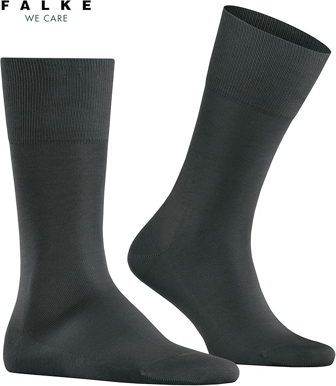 FALKE Men's Tiago Dress Socks, Sustainable Cotton, Crew, 1 Pair