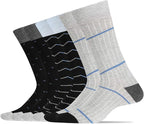 WANDER Men's Dress Socks Cotton Thin Classic Lightweight Socks 6/8 Pairs Solid & Patterned Soft Breathable Socks
