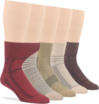 7BigStars Men Extra Wide Novelty Cotton Quarter Socks - 5 Pack Large - Square Mesh - Sock Size 10-13 Shoe Size 9-12 L Brown, Light Beige, Beige, Khaki, Light Brown