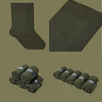 VRD Men’s Dress Socks, Bamboo 5-Pack Mens Socks, Mid Calf Length, Crew Socks Gift for Men Shoe Size 8-13