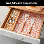 Cooyes Shelf Liner – Premium Non-Adhesive Cabinet & Drawer Liner for Kitchen – Waterproof Shelf Paper with Modern Pattern – Durable EVA Cabinet Mat – Easy to Cut