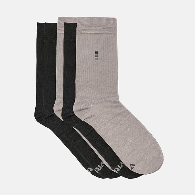 VRD Men’s Dress Socks, Bamboo 5-Pack Mens Socks, Mid Calf Length, Crew Socks Gift for Men Shoe Size 8-13