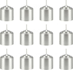 Mega Candles 12 pcs Unscented Silver Votive Candles, Hand Poured Wax Candle 10 Hours 1.38 Inch x 1.5 Inch, Home Décor, Wedding Receptions, Centerpieces, Occasions, Events, Meditations, Holders