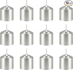 Mega Candles 12 pcs Unscented Silver Votive Candles, Hand Poured Wax Candle 10 Hours 1.38 Inch x 1.5 Inch, Home Décor, Wedding Receptions, Centerpieces, Occasions, Events, Festivities, Meditations