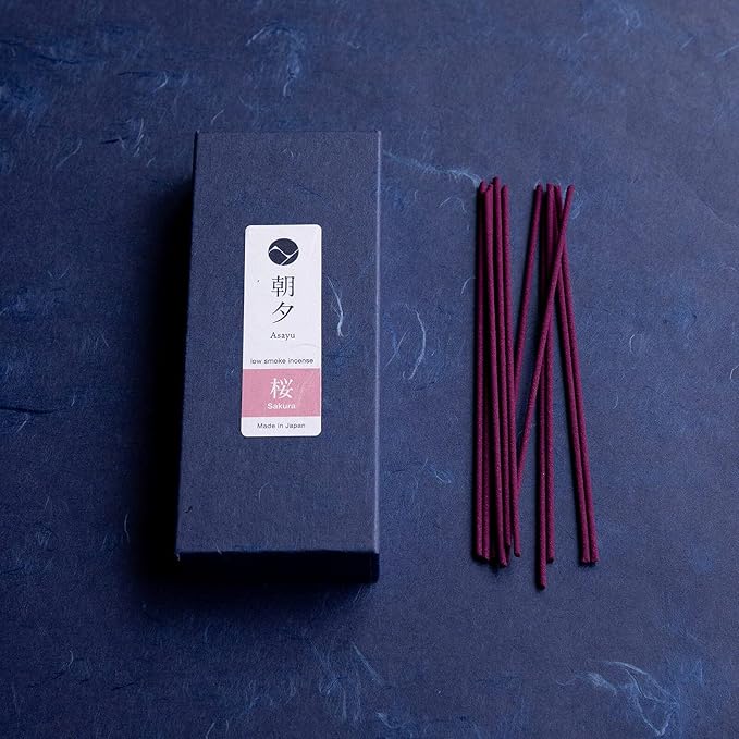 Low Smoke Sakura Cherry Blossom Incense Sticks 40g by Asayu Japan