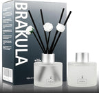 Brakula 2 Pack Reed Diffuser Set, Sandalwood Rose Scented, Home Fragrance with 14 Sticks Bathroom Decor, Reed diffusers for Home 6.76 fl oz (Sandalwood Rose)