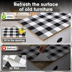 Drawer and Shelf Liner, Non-Slip Kitchen Cabinet Liners Non-Adhesive Thick Strong Grip Waterproof Washable Mats Protect Dresser Shelves Cupboard Bathroom Cabinets, Buffalo Plaid, 24 in X 10 FT