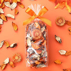 Nuanchu 6 Pcs Fall Citrus Potpourri Bags, Citrus Orange Scented Bowl Vase Filler Autumn Decorative Dried Flower for Home Drawer Car Fragrance Sachet Closet, Thanksgiving Decor Gift