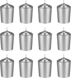Mega Candles 12 pcs Unscented Silver Votive Candles, Hand Poured Wax Candle 15 Hours 1.5 Inch x 2.25 Inch, Home Décor, Wedding Receptions, Centerpieces, Occasions, Events, Meditations, Holders