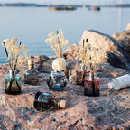 Brakula Reed Diffuser Set, 6.09 fl oz (180 ml)- White Jasmine with 8 Reed Sticks, Home Fragrance Reed Diffuser for Bathroom Shelf Decor