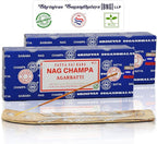 Satya Nagchampa Incense Sticks 250 gmx 2 Pack (500 GMS), Satya BNG (Bangalore) Insenses with Raajsee Incense Holder Bundle, Satya Nagchampa Natural Incense