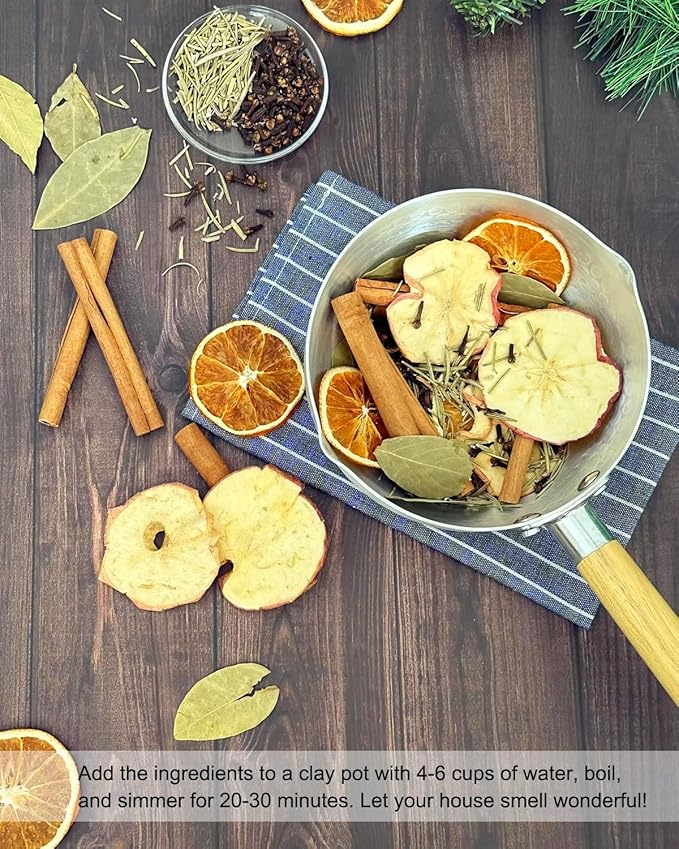 Simmering Potpourri- Apple, Orange, Clove, Cinnamon, Rosemary & Bay Leaf, Fall Scents Fragrance Stovetop Potpourri, Perfect Christmas Blend House Warming Hostess Gift (Abundance)