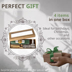 Danilovo Smudging Kit – 5 Palo Santo Sticks, 1 White Sage Smudge Stick, 50 Beeswax Taper Candles & Ceramic Candle Holder Set for Meditation, Cleansing, and Spiritual Practices