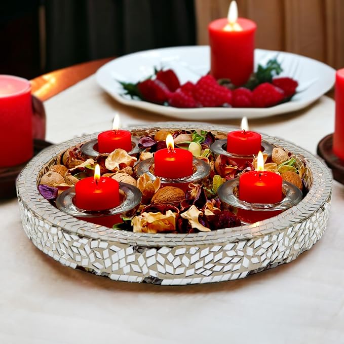 Hosley® Set of 48 Unscented Red Hand Poured Votive Candles Ideal for Weddings Birthdays Holidays Special Events Emergency Lighting Spa Aromatherapy Everyday Use