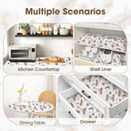 Drawer and Shelf Liner, Non-Slip Kitchen Cabinet Liners Non-Adhesive Thick Strong Grip Waterproof Washable Mats Protect Dresser ShelvesCabinets, Feather, 12 in X 10 FT