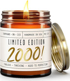 25th Birthday Gifts for Women - 'Limited Edition 2000' Soy Candle, w/Champagne on Ice I 25 Birthday Gifts for Women I 25th Gift for Her Ideas I 9oz Reusable Jar, 50Hr Burn, Made in USA