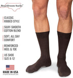 Cotton Dress Socks for Men – Comfortable Men’s Executive Socks – Classic Mid-Calf Dress Socks by Boardroom Socks