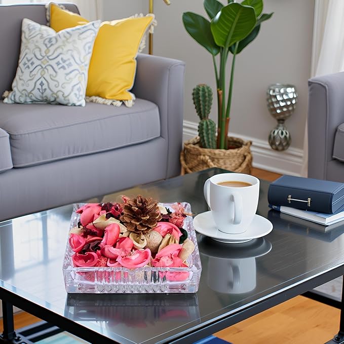 Potpourri Bowl Fillers - Rose Scented Vase Fillers Fragrance | Pink Home Decor | Fragrance for Bathroom Living Room Bedroom | Air Freshener, Gifts (Pinecone)