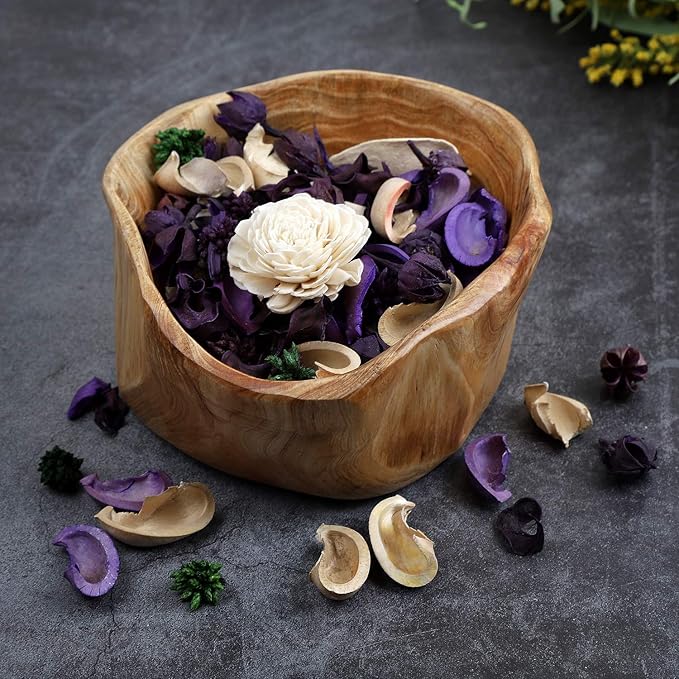 Qingbei Rina Potpourri Bowl Filler, Lavender Scented Potpourri Dried Flower,Decorative Vase Filler,Home Fragrance Perfume Sachet, Bathroom Decor, 9.8 Oz(Purple)