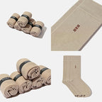 VRD Men’s Dress Socks, Bamboo 5-Pack Mens Socks, Mid Calf Length, Crew Socks Gift for Men Shoe Size 8-13