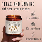 54th Birthday Gifts for Women - 'Limited Edition 1971' Soy Candle, w/Champagne on Ice I 54 Birthday Gifts for Women I 54th Gift for Her Ideas I 9oz Reusable Jar, 50Hr Burn, Made in USA