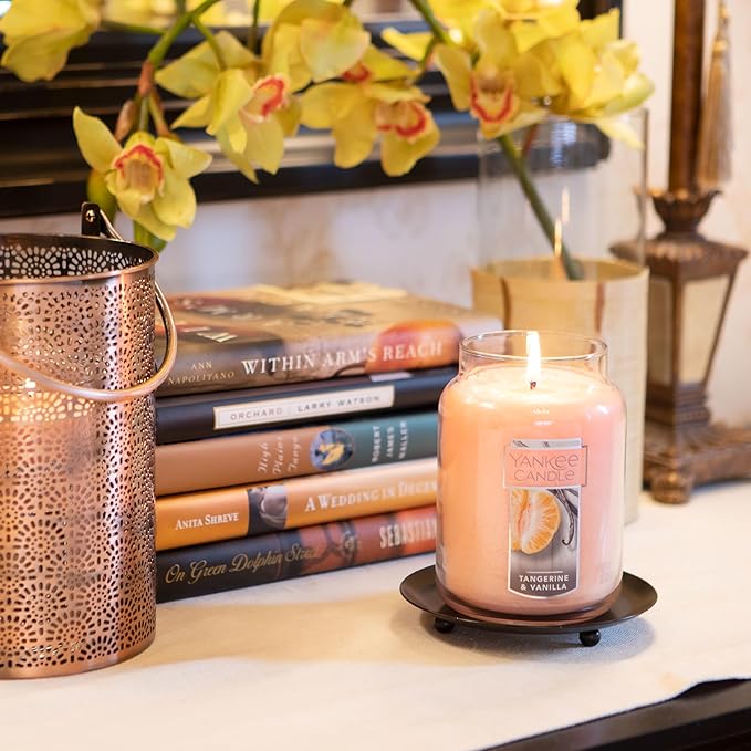 Yankee Candle Tangerine & Vanilla Scented Classic 22oz Large Jar Single Wick Candle Over 110 Hours of Burn Time