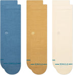 Stance Icon Classic Casual Crew Socks 3-Pack, Cotton Blend and Cushioning Arch Support