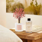 COCORRÍNA Refill - Sandalwood Rose 6.7 Fl.oz Reed Diffuser Refill with 8 Sticks