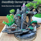 Mountain Waterfall Incense Burner，Backfall Incense Holder River, Incense Falls Meditation Decor for Room with Upgrade Incense Cones and Accessories (Mountain)