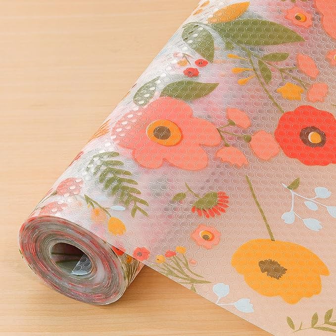 Cooyes Shelf Liner – Premium Non-Adhesive Cabinet & Drawer Liner for Kitchen – Waterproof Shelf Paper with Modern Pattern – Durable EVA Cabinet Mat – Easy to Cut