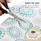 Drawer and Shelf Liner, Non-Slip Kitchen Cabinet Liners Non-Adhesive Thick Strong Grip Waterproof Washable Mats Protect Dresser Shelves Cupboard Bathroom Cabinets, Spiral, 12 in X 30 FT