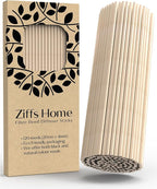 Ziffs Home® 120pcs Natural Fibre Reed Diffuser Sticks - 20cm/7.87in x 4mm/0.16in - Thick Diffuser Reeds Sticks - Diffuser Sticks for Diffuser Oils Fragrance Refill - Fibre Reeds for Diffusers