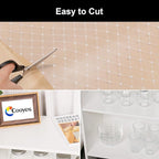 Cooyes Shelf Liner – Premium Non-Adhesive Cabinet & Drawer Liner for Kitchen – Waterproof Shelf Paper with Modern Pattern – Durable EVA Cabinet Mat – Easy to Cut