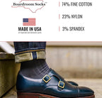 Cotton Dress Socks for Men – Comfortable Men’s Executive Socks – Classic Mid-Calf Dress Socks by Boardroom Socks
