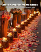 5plots Flameless Candles, 24Pcs Tea Lights Candles Battery Operated, Flameless Tealight Candles Flickering, Electric Tea Lights Votive Candles - Ivory - 1.5" x 1.25"