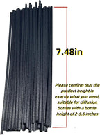 200 Black Reed Fiber Diffuser Sticks,Diameter 3.5mm, Length 190mm (7.48 inches), Suitable for Various Essential Oils and Perfume, Lasting, Stable and Diffusing Fragrance