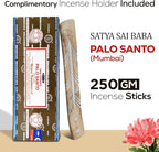 Satya Nag Champa Palo Santo Incense Sticks 250 gm Pack, Insenses with Raajsee Insence Holder Bundle, Nag Champa Natural Incense