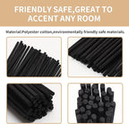 VFULIE 100PCS Reed Diffuser Sticks, 10 Inch Natural Rattan Wood Sticks Essential Oil Aroma Diffuser Sticks Refill Replacement for Aroma Fragrance (Black)