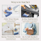 Simplicity Scents Laundry Basket Scented Sachets Pack of 6, Everyday - Long-Lasting Scented Bags, Home Fragrance, Air Freshener & Deodorizer for Closet, Room, Drawer, or Cars, Made in USA