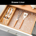 Cooyes Shelf Liner – Premium Non-Adhesive Cabinet & Drawer Liner for Kitchen – Waterproof Shelf Paper with Modern Pattern – Durable EVA Cabinet Mat – Easy to Cut