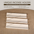 Koville Marble Incense Holder, Incense Holder for Sticks, Incense Sticks Holder Ash Catcher for Meditation Yoga SPA, Natural Stone Incense Burner, Home Table Decor