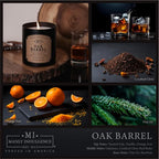 Manly Indulgence Oak Barrel Scented Candles for Men, 16.5 oz Single Wick, Premium Soy Blend Wax, 60H Burn, Candles for Home Scented – Made in The USA