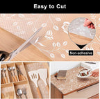 Cooyes Shelf Liner – Premium Non-Adhesive Cabinet & Drawer Liner for Kitchen – Waterproof Shelf Paper with Modern Pattern – Durable EVA Cabinet Mat – Easy to Cut