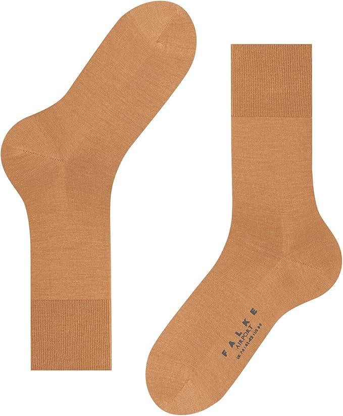 FALKE Men's Airport Dress Socks, Premium Merino Wool Cotton Blend, Sustainable Luxury, Eco-Friendly Business Casual, 1 Pair
