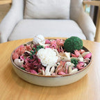 Qingbei Rina Potpourri Bowl Filler, Rose Scented Potpourri Dried Flower,Decorative Vase Filler, Home Fragrance Sachet,Bathroom Decor,14 Oz(Blush Pink)