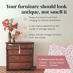 Shelf Paper - 14" x 19.5" (Royal Damask) English Rose Scented Drawer Liners for Dresser, Bedroom & Bathroom - Non-Adhesive Drawer Liner Paper - 6 Sheets