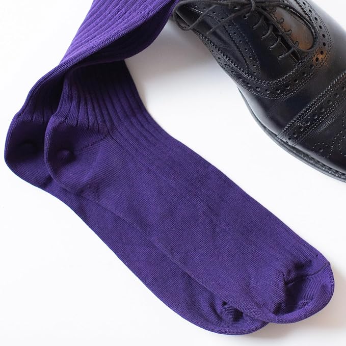 Cotton Dress Socks for Men – Comfortable Men’s Executive Socks – Classic Mid-Calf Dress Socks by Boardroom Socks