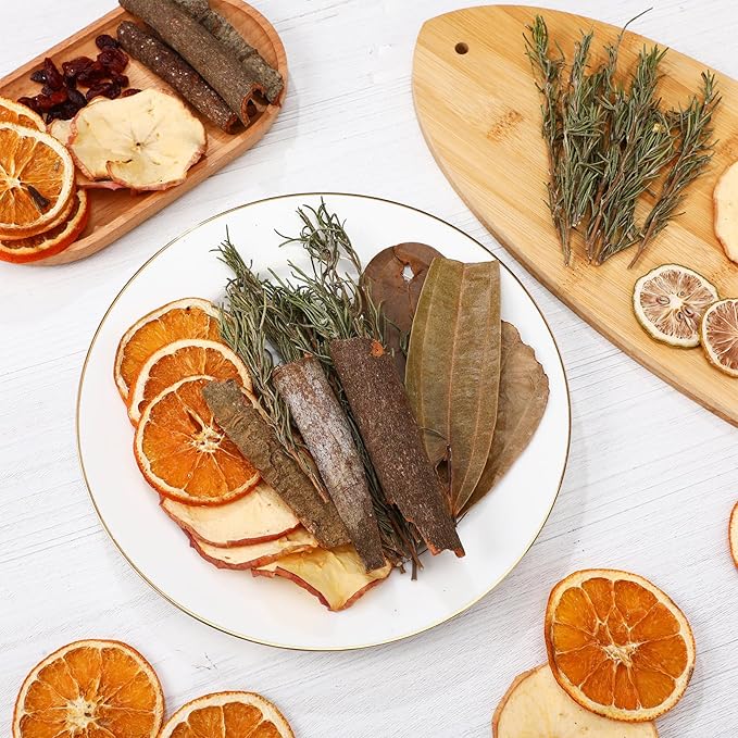 6 Pack Potpourri Simmer Kit 480g Christmas Stovetop Potpourri with Stickers Woodsy Forest Scent Winter Natural Non Toxic Home Fragrance for Xmas Scent Stocking Stuffer Gifts